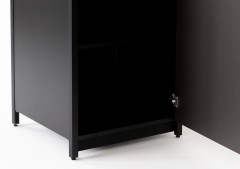 Шкаф напольный Lounge D-08, 60 см, черный/серый каспий