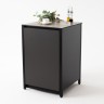 Шкаф напольный Lounge D-08, 60 см, черный/серый каспий