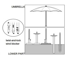 Зонт пляжный профессиональный Ø2.4 м