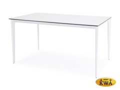 "Малага" обеденный стол из HPL 180х90см, цвет молочный, каркас белый