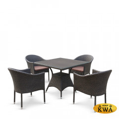 Обеденный комплект плетеной мебели T190B/Y350A-W53 Brown (4+1)