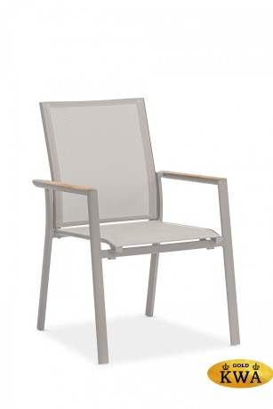 Andy Стул бежевый/бежевый, алюминий/текстилен