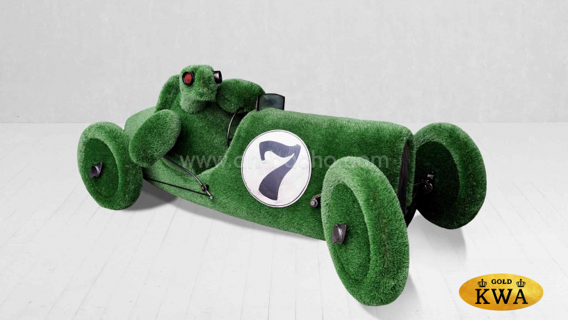 Топиари Черепаха на ретро автомобиле