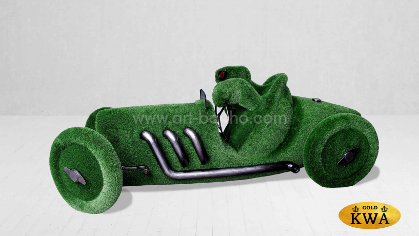 Топиари Черепаха на ретро автомобиле