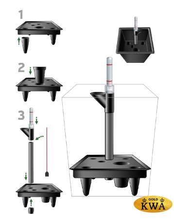 Система автополива для кашпо Treez Effectory - модель SQ-21 - 21х21 см 20/20