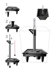 Система автополива для кашпо Treez Effectory - модель SQ-21 - 21х21 см 20/20