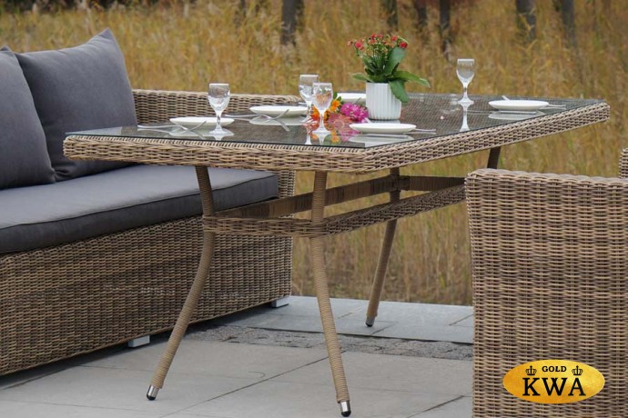 "Моккачино" обеденная группа из искусственного ротанга, цвет соломенный