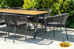 &quot;Санта-Фе&quot; обеденная группа на 10 персон, стол HPL &quot;дуб&quot;, круглый роуп