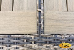 Обеденный комплект AMELIA коричневого цвета на 4 персоны