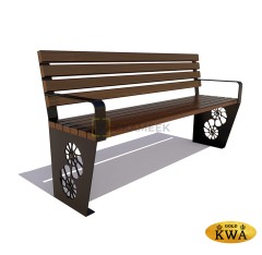 Скамейка «Ракушка» (2,5 м ангарская сосна,30х60)