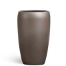 Кашпо TREEZ Effectory Metal Высокий округлый конус Лаковое тёмное серебро д-43 см, в-68 см
