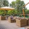 "Капучино" кресло из искусственного ротанга, цвет соломенный