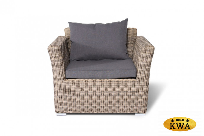 "Капучино" кресло из искусственного ротанга, цвет соломенный