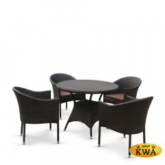 Обеденный комплект плетеной мебели T190A/Y350A-W53 Brown (4+1)