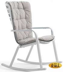 Кресло-качалка пластиковое с подушкой
