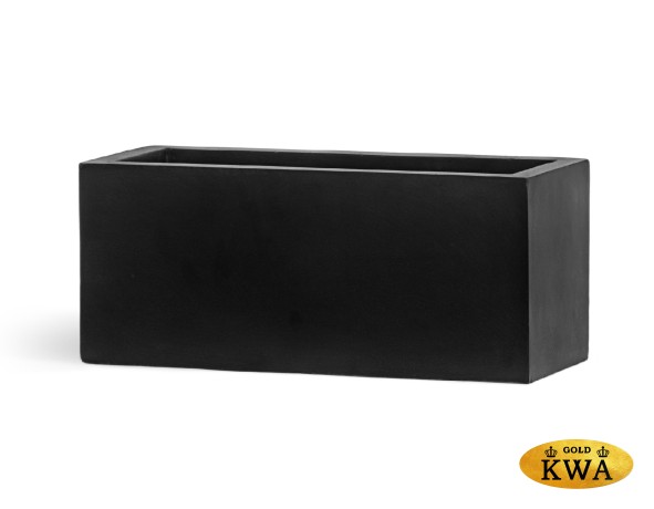 Кашпо TREEZ ERGO Just Узкий низкий прямоугольник Антрацит д-40 см, в-17, ш-17 см