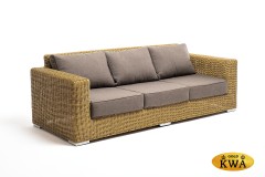 "Боно" диван из искусственного ротанга трехместный, цвет соломенный