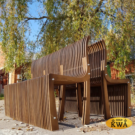 СКАМЬЯ параметрическая деревянная  ЛИНЕЙНАЯ BANCO LINE I темная 100