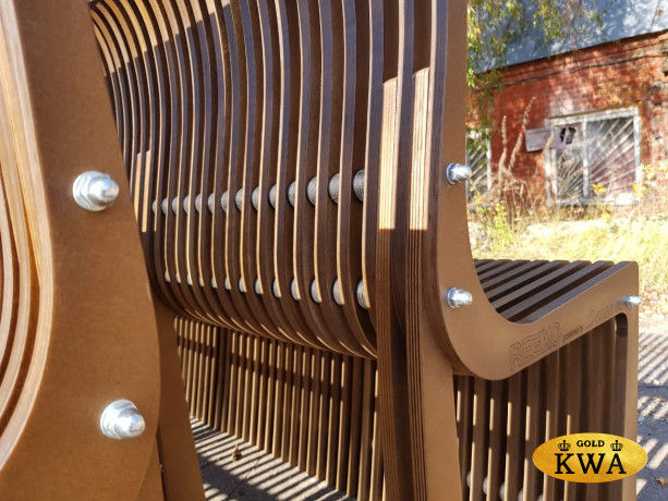 СКАМЬЯ параметрическая деревянная  ЛИНЕЙНАЯ BANCO LINE I темная 100