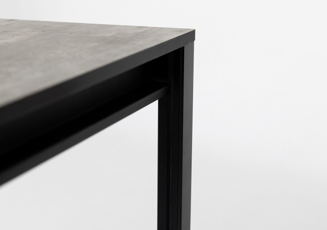 Cтол разделочный с мойкой Lounge B-09S, 60 см, черный/серый каспий