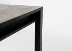 Cтол разделочный с мойкой Lounge B-09S, 60 см, черный/серый каспий