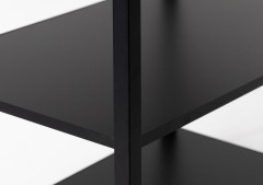 Cтол разделочный с мойкой Lounge B-09S, 60 см, черный/серый каспий