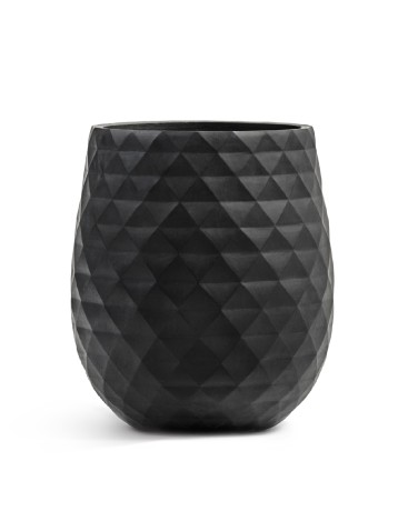 Кашпо TREEZ ERGO Diamond Округлая чаша Антрацит д-44, в-50 см
