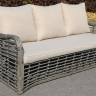 "Ницца" диван из искусственного ротанга трехместный, цвет серый
