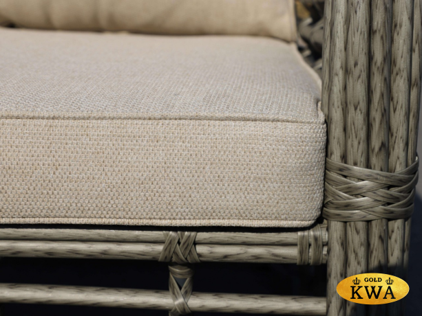 "Ницца" диван из искусственного ротанга трехместный, цвет серый