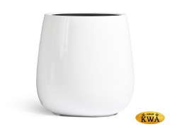 Кашпо TREEZ Effectory Gloss Design-Чаша Белый глянцевый лак в-35 см, д-32 см