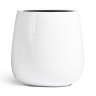 Кашпо TREEZ Effectory Gloss Design-Чаша Белый глянцевый лак в-35 см, д-32 см