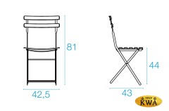Стул металлический складной Arc en Ciel
