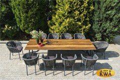 &quot;Санта-Фе&quot; обеденная группа на 10 персон, стол HPL, плоский роуп