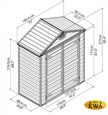 Хозблок из поликарбоната SKYLIGHT 6 ФУТОВ(6*3)