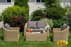 "Кон Панна" диван из искусственного ротанга двухместный, цвет соломенный