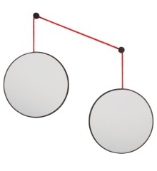 Balance M Black 2 зеркала по 40см  на черном шнуре