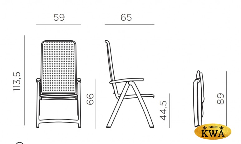 Кресло пластиковое складное