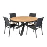 Timra T-P Комплект обеденной мебели антрацит/натуральный, алюминий/тик