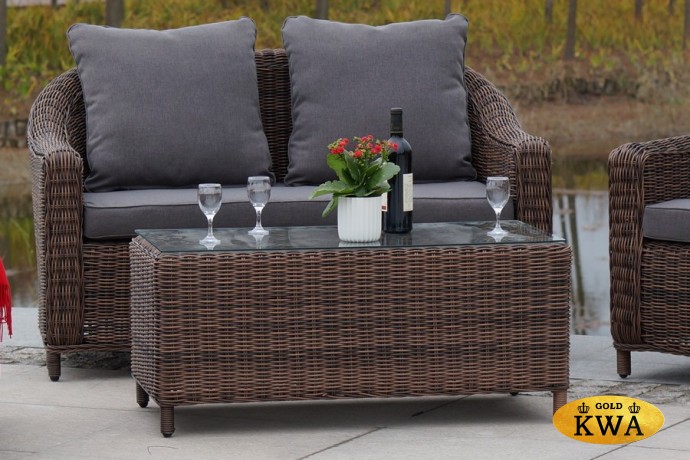 "Кон Панна" столик журнальный из искусственного ротанга, цвет коричневый