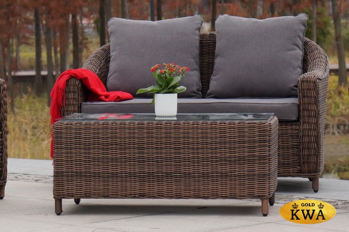 "Кон Панна" столик журнальный из искусственного ротанга, цвет коричневый