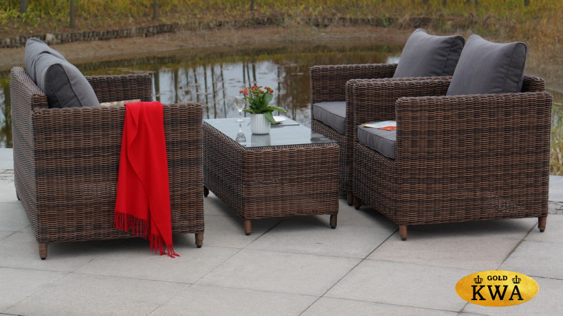 "Кон Панна" столик журнальный из искусственного ротанга, цвет коричневый