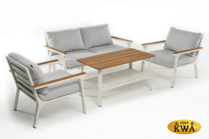 Кофейный стол из алюминия CONCORDE белый  Joygarden