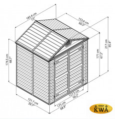 Хозблок из поликарбоната SKYLIGHT 6 ФУТОВ(6*5)