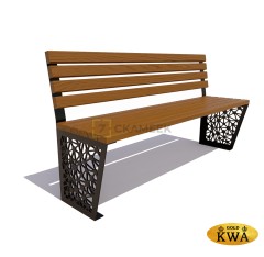 Скамейка «Сколково» без подлокотников (2,0 ангарская сосна,30х60)