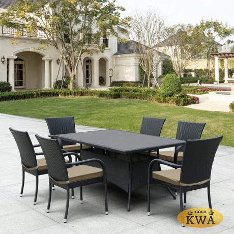 Плетеный стол AFM-170S Black