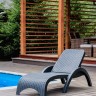 Пластиковый шезлонг MARK антрацит