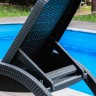 Пластиковый шезлонг MARK антрацит