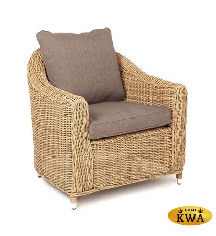 "Кон Панна" кресло из искусственного ротанга, цвет соломенный