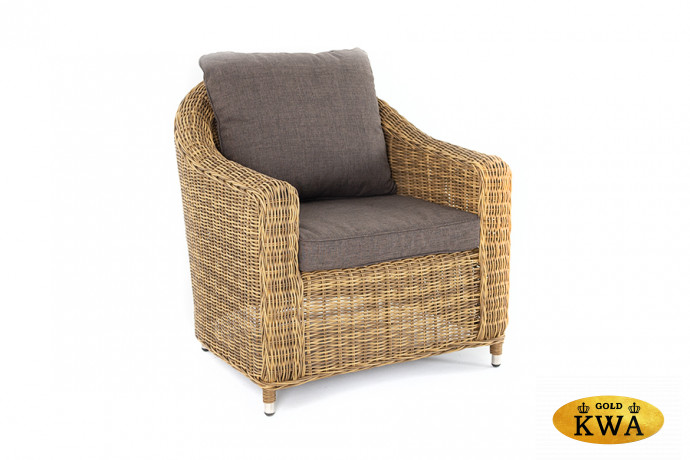 "Кон Панна" кресло из искусственного ротанга, цвет соломенный