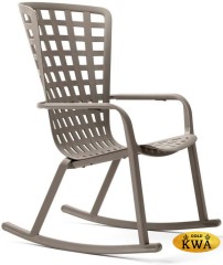 Кресло-качалка пластиковое с подушкой